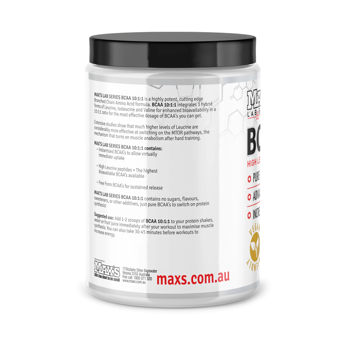 MAX’S BCAA 500g (Non-flavoured)