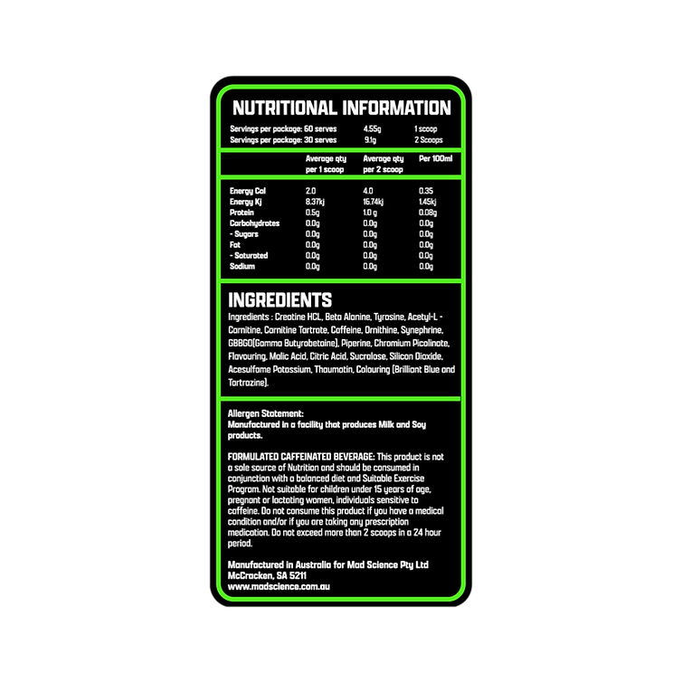 Mad-Cuts 60servings (Sour Green Apple)