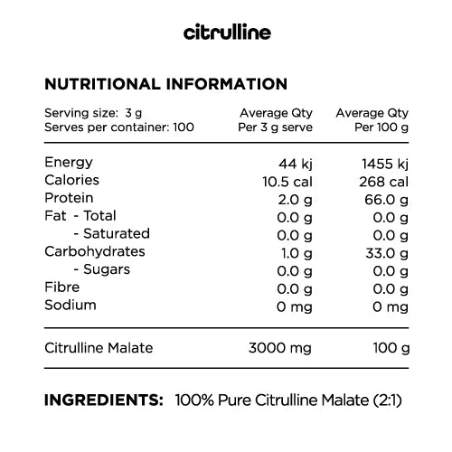 Citrulline Malate 300g (unflavoured)