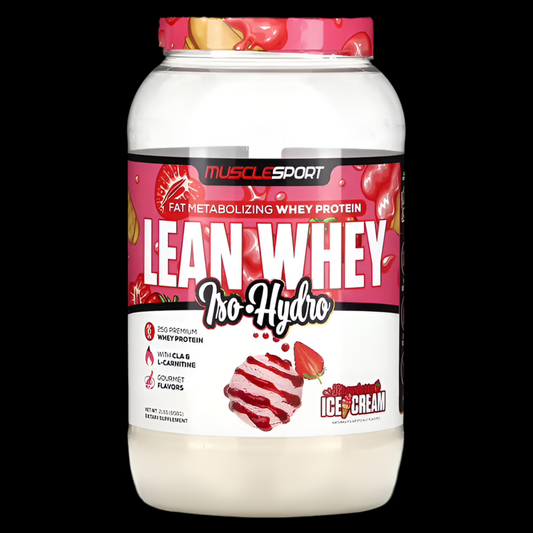 MUSCLE SPORT Lean Whey 2lb (STRAWBERRY ICE CREAM)