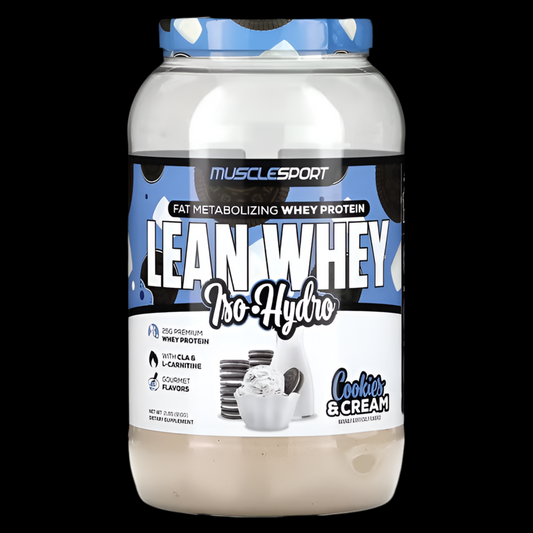 MUSCLE SPORT Lean Whey 2lb ( COOKIES & CREAM)