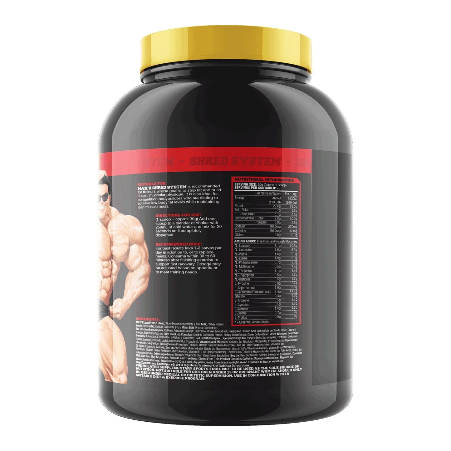 MAX’S SHRED SYSTEM 900g (Chocolate Brownie)