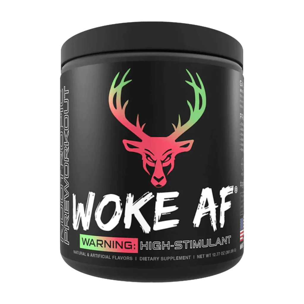 WOKE AF High Stimulant Pre-workout (Strawberry Kiwi)