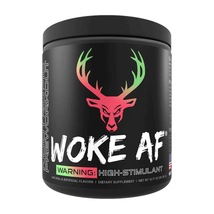 WOKE AF High Stimulant Pre-workout (Strawberry Kiwi)