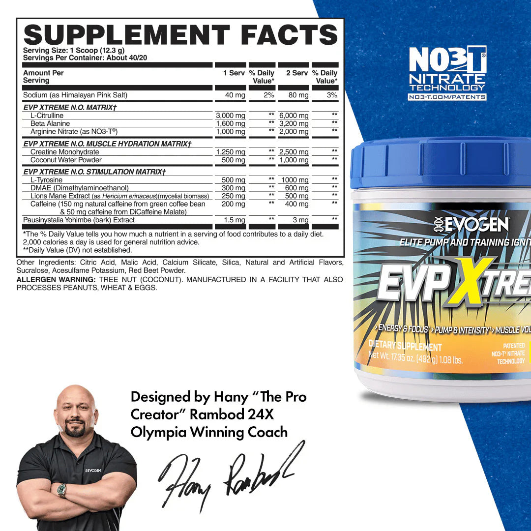 EVOGEN EVP XTREME Pre-workout (Tropic Thunder)