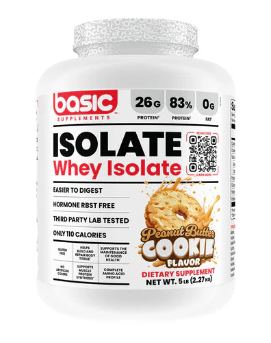 Basic Whey Isolate 5Lb (Peanut Butter Cookie)