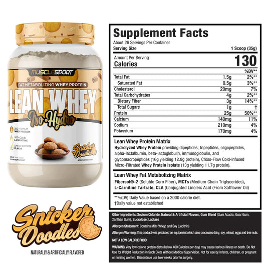 MUSCLE SPORT Lean Whey 2lb (SnickerDoodle’s)