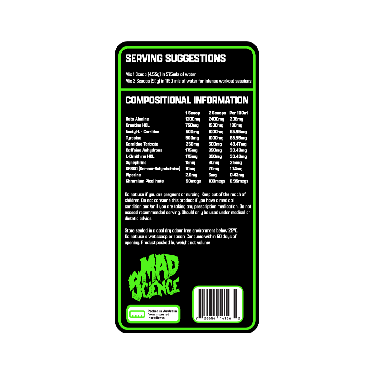 Mad-Cuts 60servings (Froot Tingler)