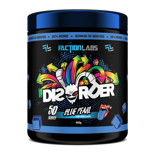 Disorder - (pre-workout 50 serves) Blue Pearl