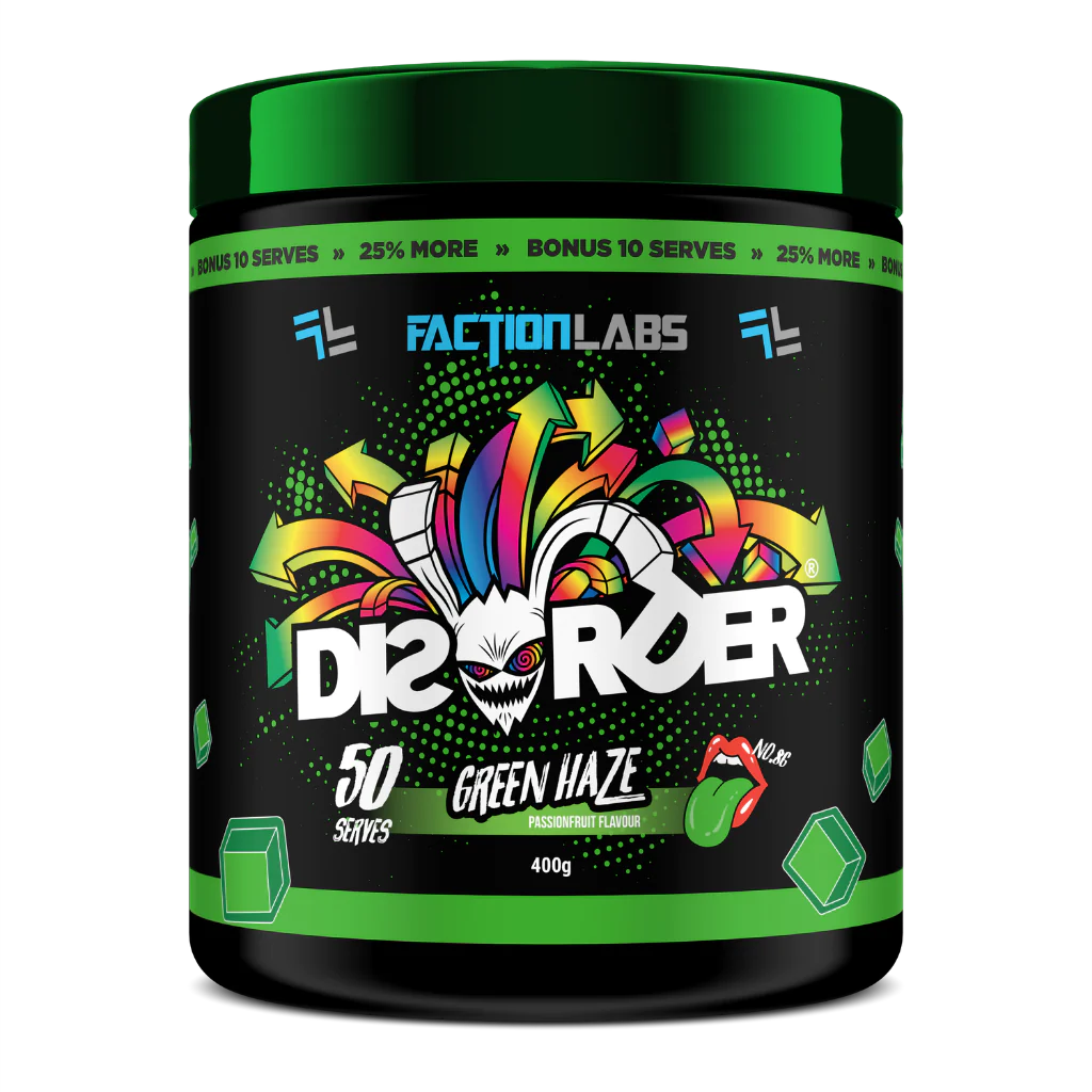 Disorder - (pre-workout 50 serves) Green Haze