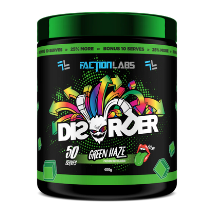 Disorder - (pre-workout 50 serves) Green Haze