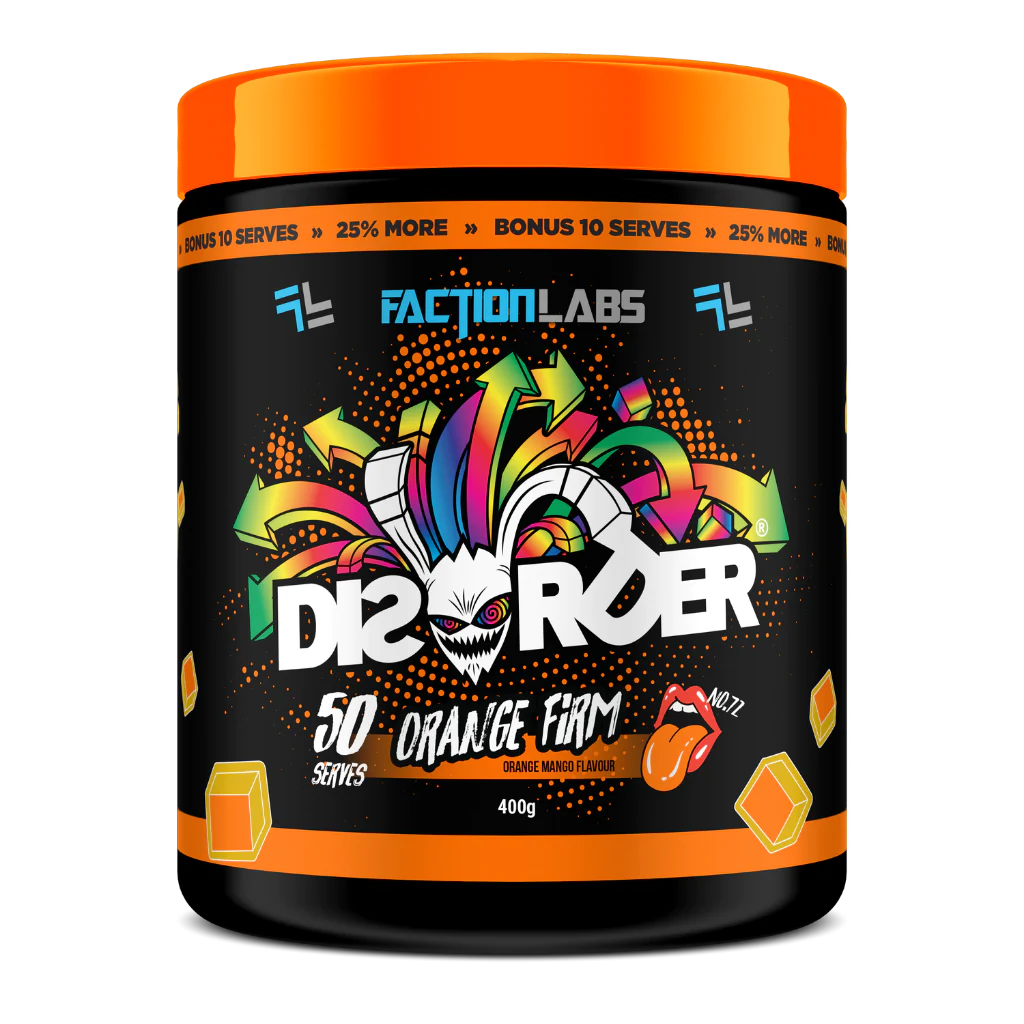 Disorder - (pre-workout 50 serves) Orange Firm