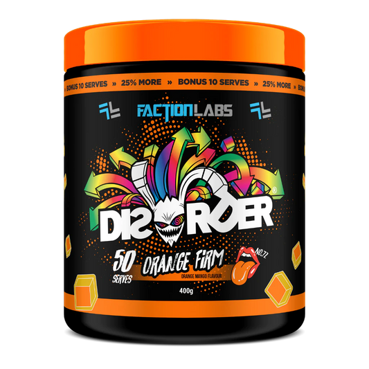 Disorder - (pre-workout 50 serves) Orange Firm