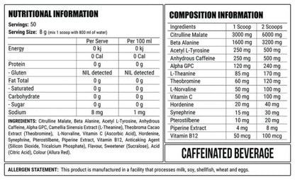 Disorder - (pre-workout 50 serves) Black Fire