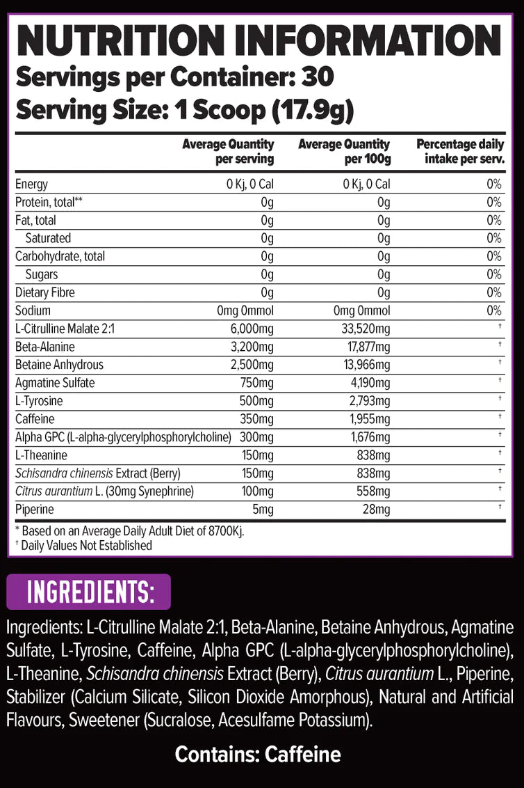 Stimul8 pre-workout (grape grenade)