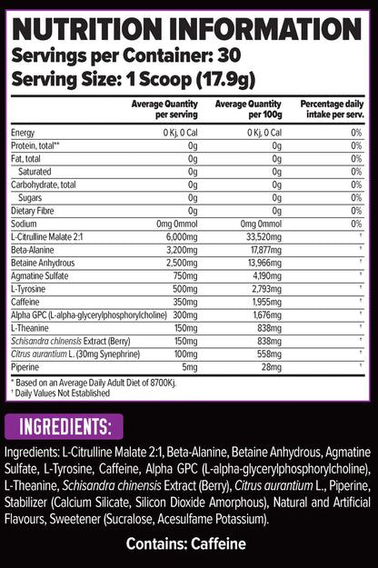 Stimul8 pre-workout (grape grenade)