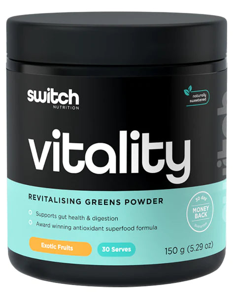 VITALITY SWITCH (super greens minerals 30 servings) Exotic Fruits