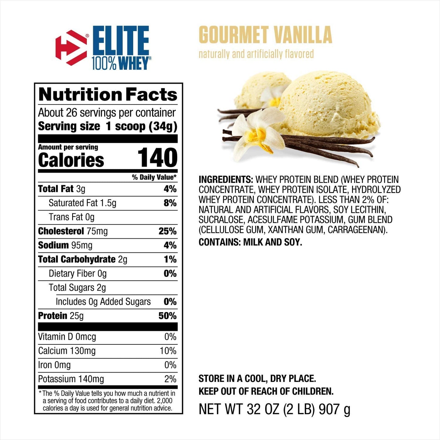 DY ELITE 2LB GOURMET VANILLA