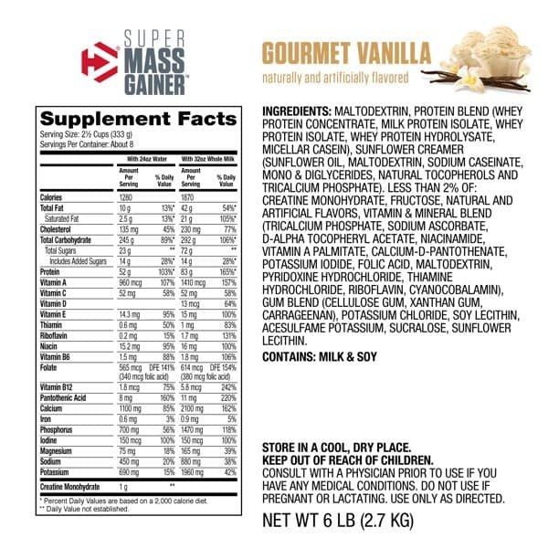 DY SUPER MASS GAINER 6Lb GOURMET VAN