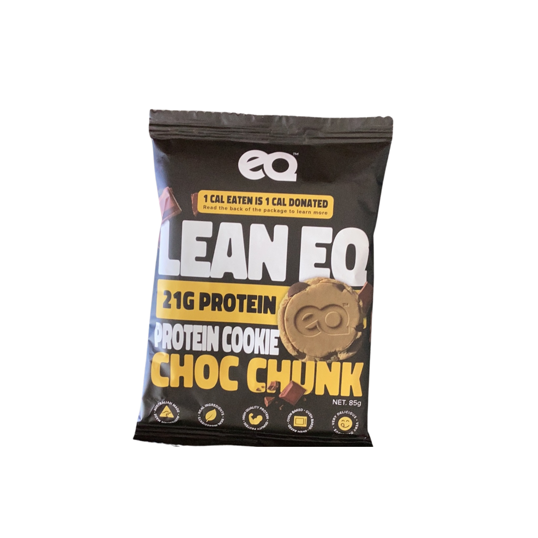 EQ LEAN PROTEIN COOKIE 85G CHOC CHUNK-12 PCK