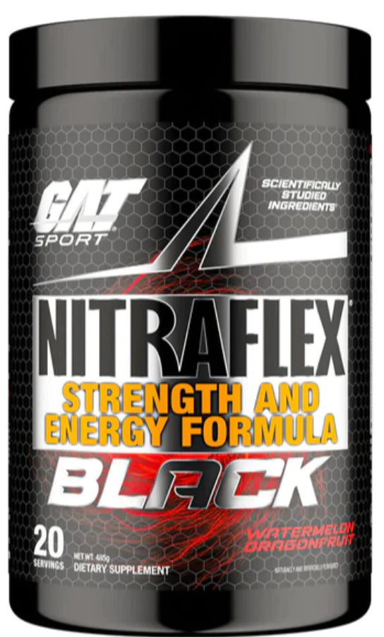 GAT NITRAFLEX BLACK Pre-workout 20s (WMELON'DRAGONFRUIT)