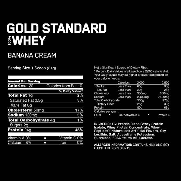 ON WHEY GOLD (BANANA) 907G