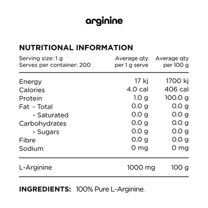 Arginine 200g (unflavoured)