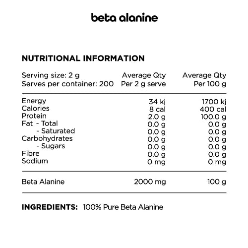 Beta alanine 400g (unflavoured)